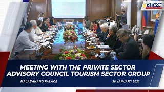 Meeting with the Private Sector Advisory Council Tourism Sector Group 01/26/2023