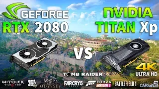 RTX 2080 vs TITAN Xp Test in 8 Games 4K (i7 8700k)