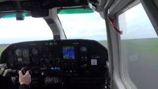 Amazing Trislander take off in flightdeck with Aurigny G-JOEY