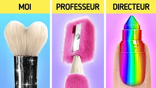 ASTUCES POUR L'ÉCOLE D'ART 🎨 Défi Professeur vs Moi ! Astuces de dessin géniales par 123 GO! TRENDS