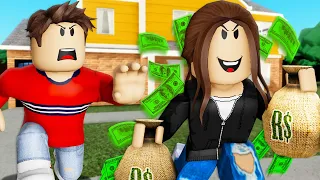 Robbed By His Sister! A Roblox Movie