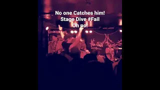 Stage dive fail - #shorts #hardcore #terror #mosh #punk #fail #mybloopers #whoops