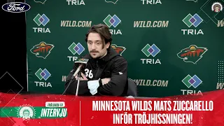 MATS ZUCCARELLO GLAD ÖVER ATT FÅ TA DEL AV TRÖJHISSNINGEN