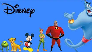 Disney Characters Size Comparison