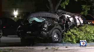 2 hospitalized after police chase in Miami-Dade