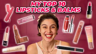 My Top 10 Lipsticks & Balms Right Now! 👄