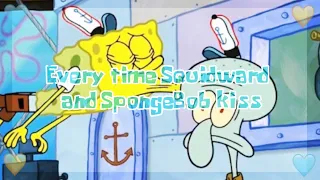 Every time Squidward and SpongeBob kiss