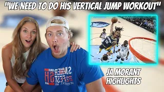 Ja Morant has the HIGHEST Vert? REACTION to 100 Absolutely INSANE Ja Morant Highlights & Moments 🤯🔥