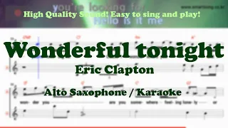 Wonderful tonight - Eric Clapton (Alto Saxophone Sheet Music Bb Key / Karaoke / Easy Solo Cover)