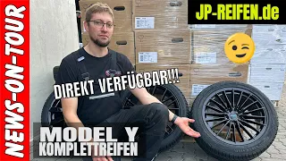 Tesla Model Y Winterkompletträder verfügbar bei JP-Reifen - Winterreifen Felgen BLE Sensoren