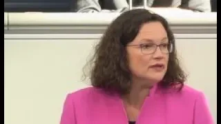 SPD Nahles : " Wir brauchen mehr EU und das schnell "