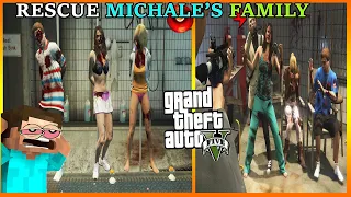 FRANKLIN RESCUE MICHAEL'S FAMILY FROM KIDNAPPERS | SAVING MICHAEL'S FAMILY FROM MAFIA | GTA V