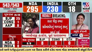 Gujarat CM BhupendraPatel & BJP Chief CR Patil arrive Kamalam | Gandhinagar | Results On TV9