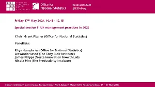 Special Session F: UK management practices in 2023