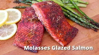 Molasses Glazed Salmon Recipe | Salmon Filets Grilled on Traeger Grill