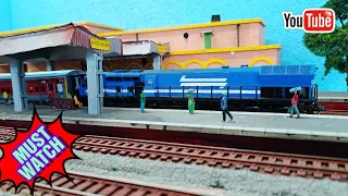 WDP4 + LHB in action | Indian Railway Miniature model train | LHB Coach Model | Rajdhani Express