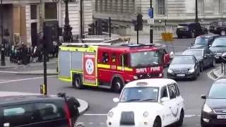 London Fire Brigade LFB on a Shout Trafalgar Square London December 7 2015