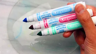 Slime Coloring with Crayola Markers, Pigment, & Glitter! Most Satisfying Slime ASMR Video #20!