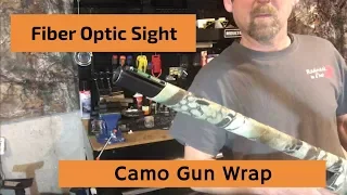 Camo Shotgun wrap and fiber optic sight install