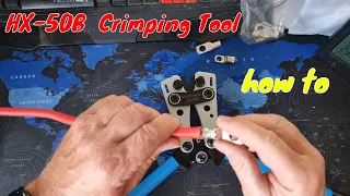 HX-50B Battery Cable Lug Crimping Tools Hand Electrician Pliers for Crimping Wire Cable from 6-50mm