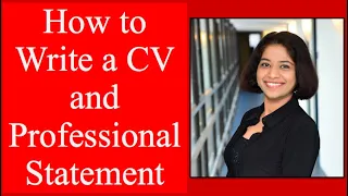 How to write a CV & Professional Statement I International Dentist I Foreign Trained Dentist in USA