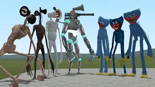 ALL SIREN HEADS VS ALL HUGGY WUGGYS!! Garry's Mod [Poppy Playtime]