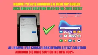 How to HUAWEI Y9 2018 (FLA-LX2) Frp Google Lock Remove Android 8.0 OREO