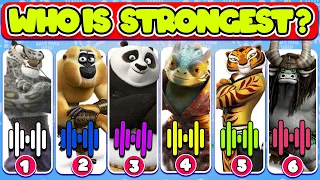 Guess who is strongest ? Guess the Kung Fu Panda Character by Their Voice  l  🐼🐯 🐆