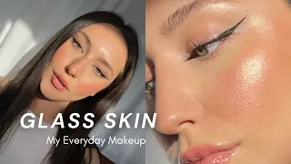 MI RUTINA DIARIA DE MAQUILLAJE efecto GLASS SKIN: Piel jugosa y RADIANTE!