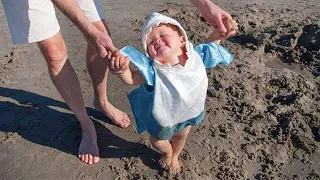 1001 Funny Reaction of Baby on the BEACH | Funny Videos