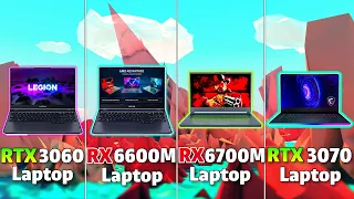 RTX 3060 Laptop vs RX 6600M vs RX 6700M vs RTX 3070 Laptop Gaming Benchmark | Test in 8 Games |