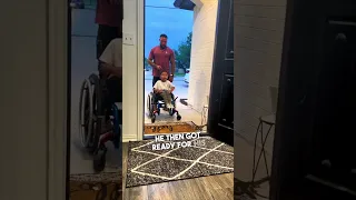 Dad teaches son in wheelchair to never give up 💪