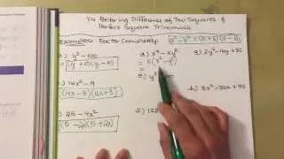 7 4 Factoring a Difference of Two Squares and Perfect Square Trinomials