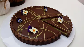 Easy Chocolate Pistachio Tart :: Tarta ciocolata fistic asmr | Simona Callas #26