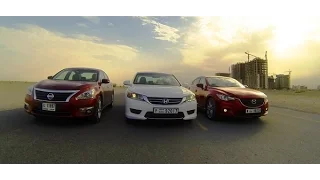 2014 Mazda 6 vs 2013 Honda Accord vs 2013 Nissan Altima | Yallamotor.com