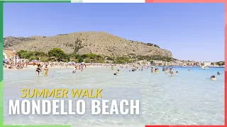 Mondello Beach 🏖️ Palermo, Sicily, Italy walking tour in 4k (2022)