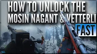 HOW TO UNLOCK THE MOSIN NAGANT AND VETTERLI VITALI FAST - RUSSIAN DLC WEAPONS - Battlefield 1