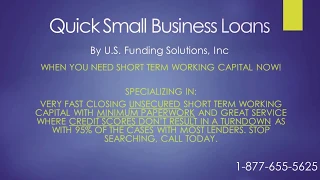 Quick Small Business Loans