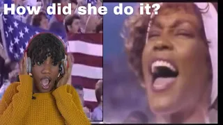 FIRST TIME HEARING WHITNEY HOUSTON SING "THE STAR SPANGLED" BANNER AT SUPERBOWL XXV (REACTION)