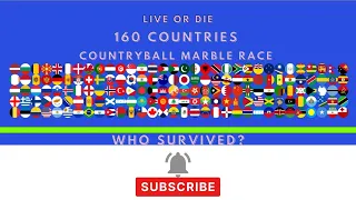 Live Or Die Survive 160 Countries, CountryBall Marble Race In Algodoo