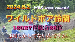 2024年6月2日WEX WEST【ワイルドボア鈴蘭】120Bクラス（7位）ヘルカメ