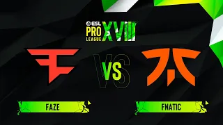 FaZe vs. fnatic - Map 3 [Nuke] - ESL Pro League Season 18 - Group C