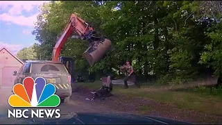 Watch: Vermont Man Uses Excavator To Stop Troopers From Arresting His Son