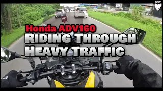 Honda ADV160 Riding: traffic jam pun boleh Batu 7 (4k, Raw Onboard) #adv160