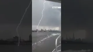 Lightning strike in New York