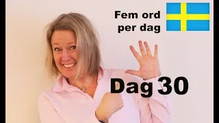 Learn Swedish - Day 30 - Five words a day - What do you drink to the meals? - Learn Swedish A1 CEFR