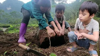 Building a bamboo house with a wandering child, he temporarily passed the winter