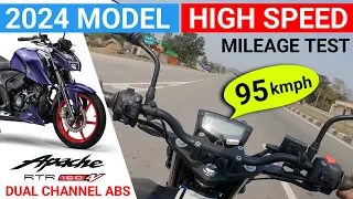 Apache 160 4V BS6 Top Speed Mileage Test|New Apache RTR 160 4V Real  Mileage| Ride Review| New Model