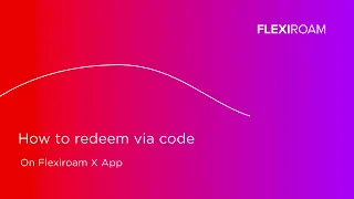 Flexiroam Tutorial: How to redeem with Code received