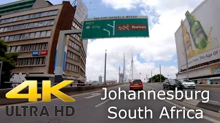 Driving in Johannesburg, South Africa.